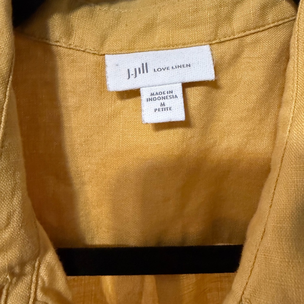 J. Jill Mustard 100% Linen Dress - Picture 2 of 5